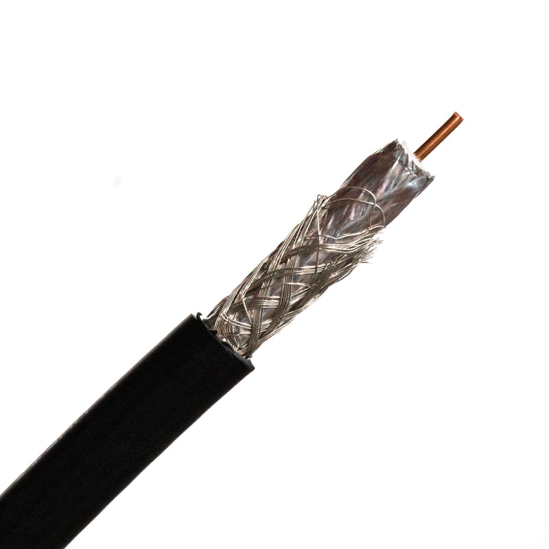 Cable, Coax 75 Ohm, RG59/U, Sol BC, BC Braid, PVC Jkt, CCTV CL2, 6242