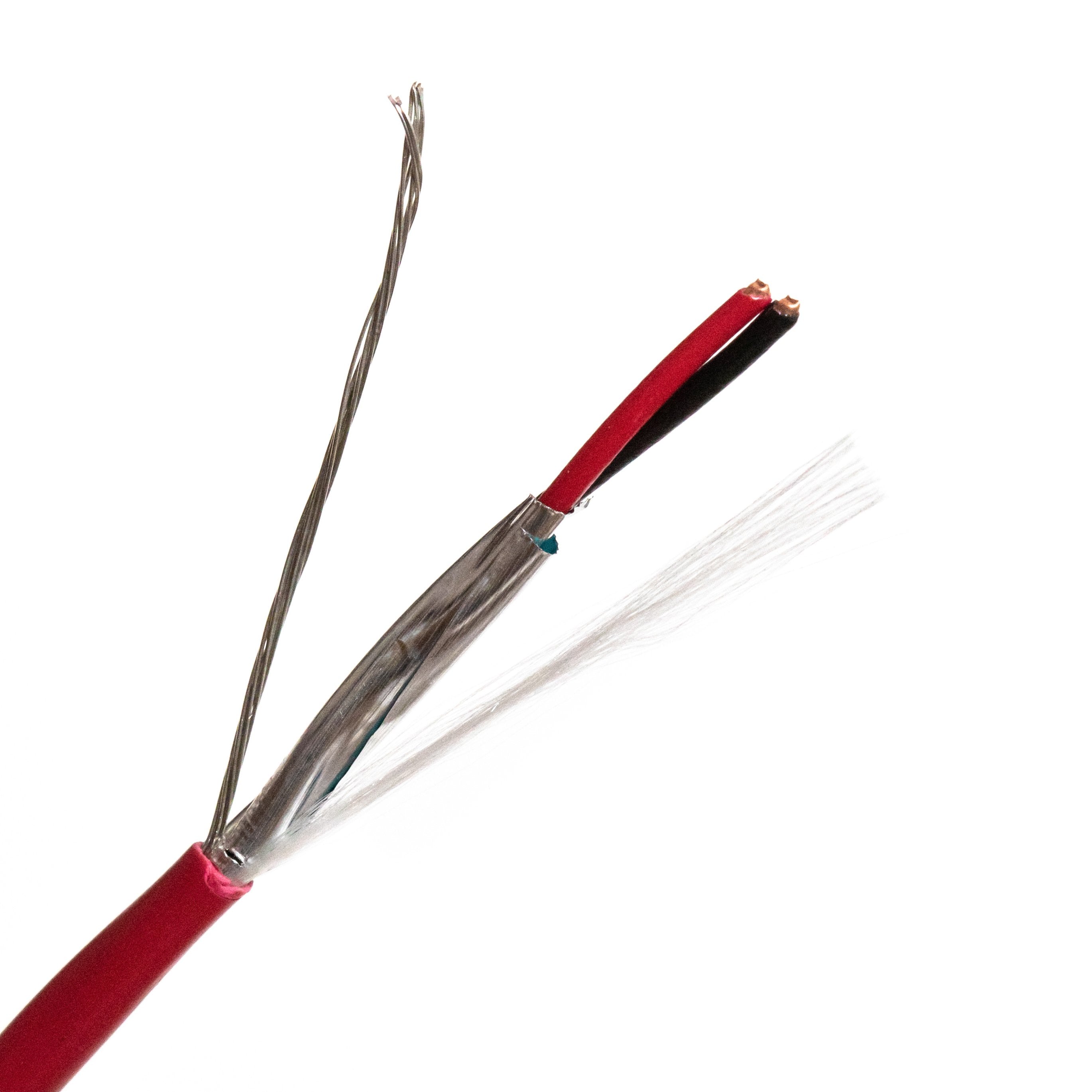 Cable, Fire Alarm, Shielded Riser, 1 Pr #16 BC, PVC Ins, O/A Foil, PVC